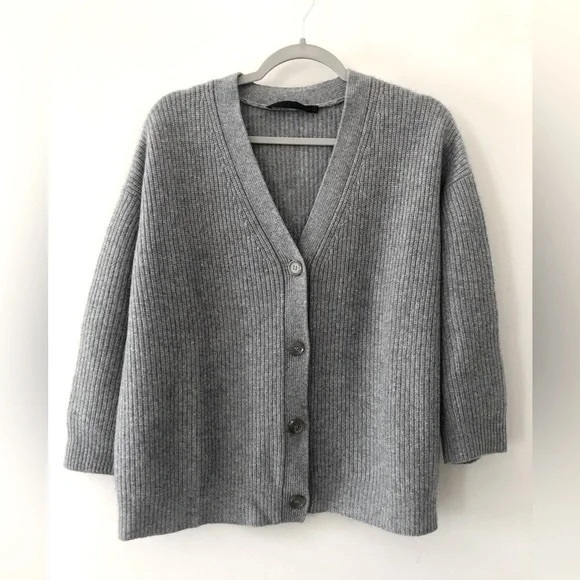 Jenni Kayne Sweaters - Jenni Kayne Ribbed Gray Cardigan